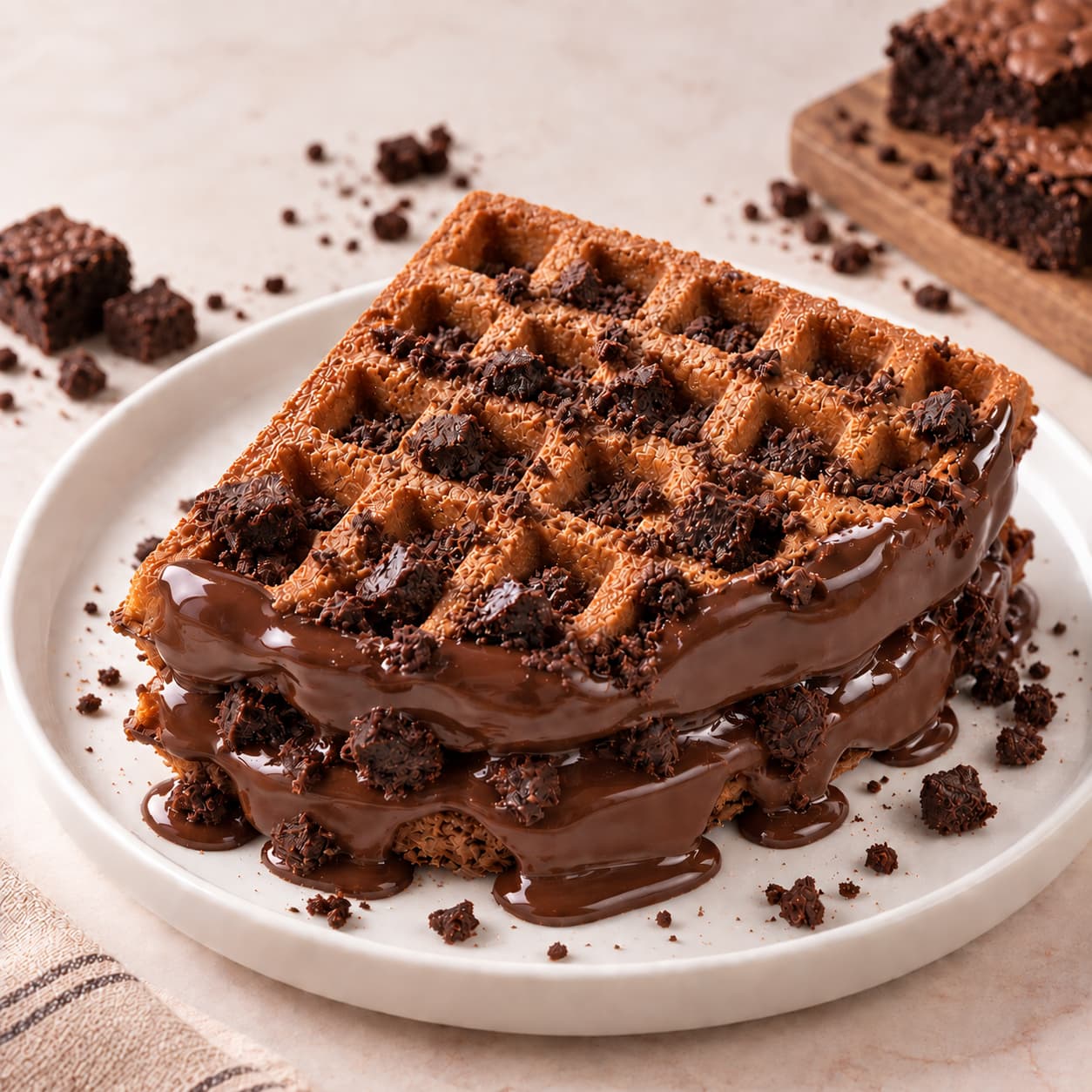 Chocolate Brownie Waffle