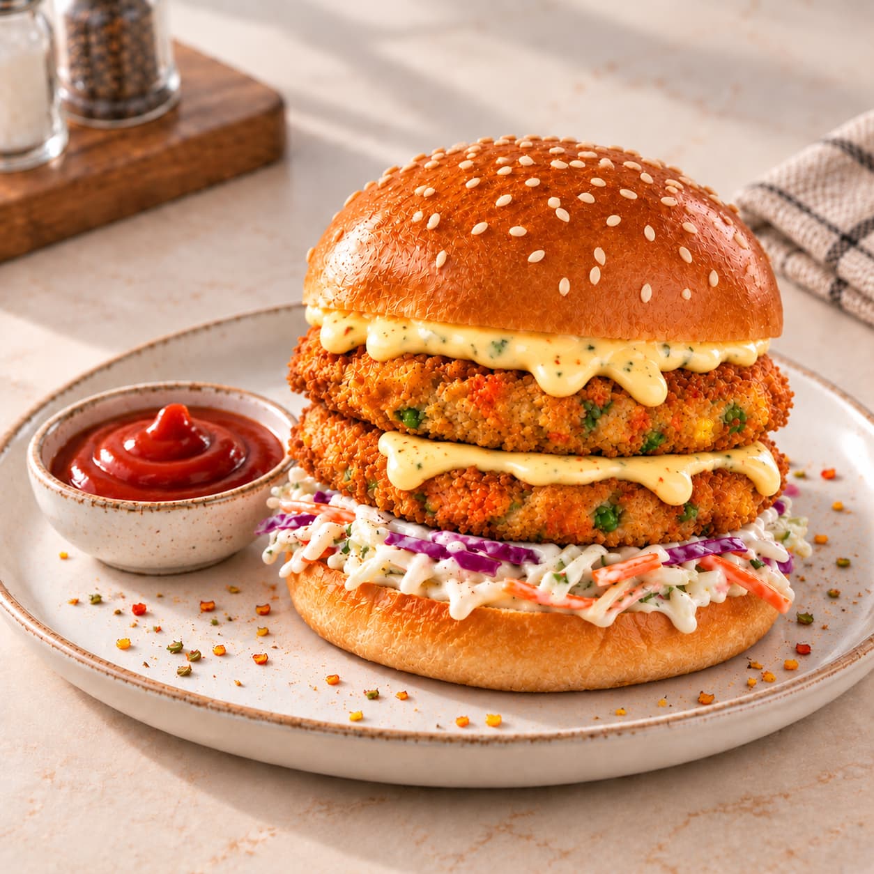 Veg Loaded Burger